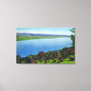Impressão Em Tela Opinião desencapada do monte do lago Canandaigua