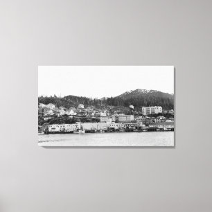 Impressão Em Tela Opinião do beira-rio de Ketchikan, fotografia de