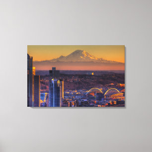 Impressão Em Tela Opinião do centro de Seattle, futebol da