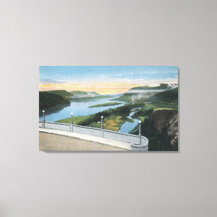 Impressão Em Tela Opinião do desfiladeiro do Rio Columbia do ponto