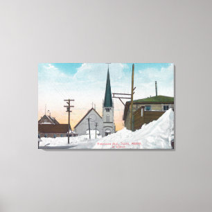 Impressão Em Tela Opinião do inverno da avenida de Steadman coberta