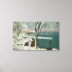 Impressão Em Tela Opinião do inverno do porto de Marblehead