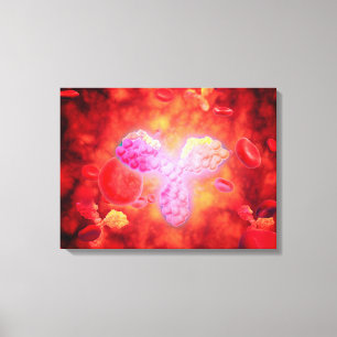 Impressão Em Tela Opinião microscópica Anitbodies humano