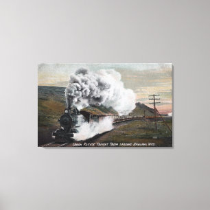 Impressão Em Tela Opinião pacífica do comboio de mercadorias da