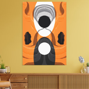 Impressão Em Tela Opostos Abstratos Contemporâneos em Harmonia