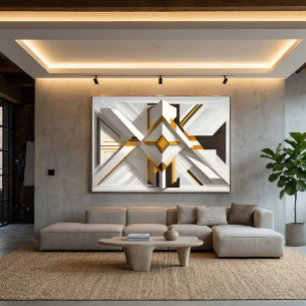 Impressão Em Tela Opulência Geométrica