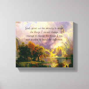 impressão em tela oração de serenidade montanhas r