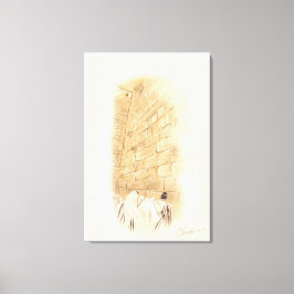 Impressão Em Tela "Oração" Kotel Cidade Velha Jerusalém Pintor de Ar