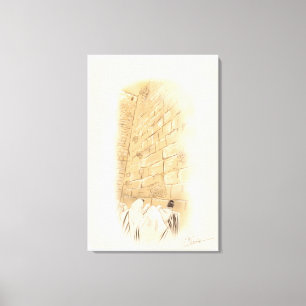 Impressão Em Tela "Oração" Kotel Cidade Velha Jerusalém Pintor de Ar