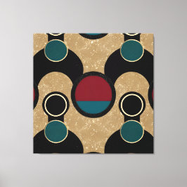 Impressão Em Tela Órbita Dourada Abstrato 