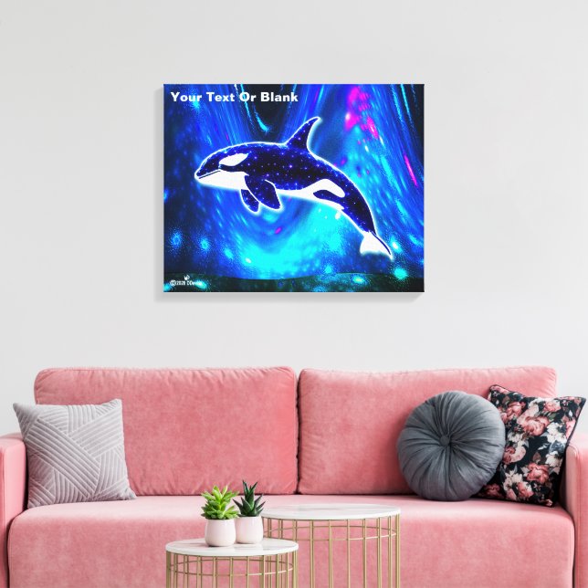 Impressão Em Tela Orca Cósmica (Insitu(Sala de estar))