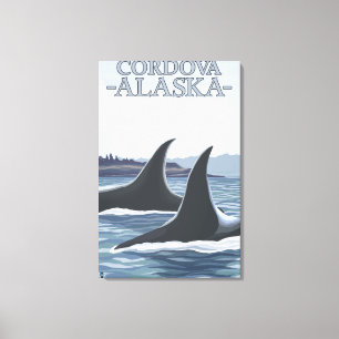 Impressão Em Tela Orca Whales nº 1 - Cordova, Alasca