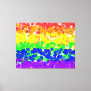 Impressão Em Tela Orgulho gay Bokeh Flag
