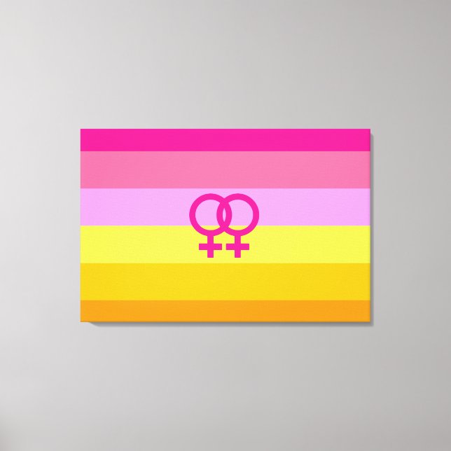 Impressão Em Tela Orgulho Lesbiano Dawn WLW (Frente)