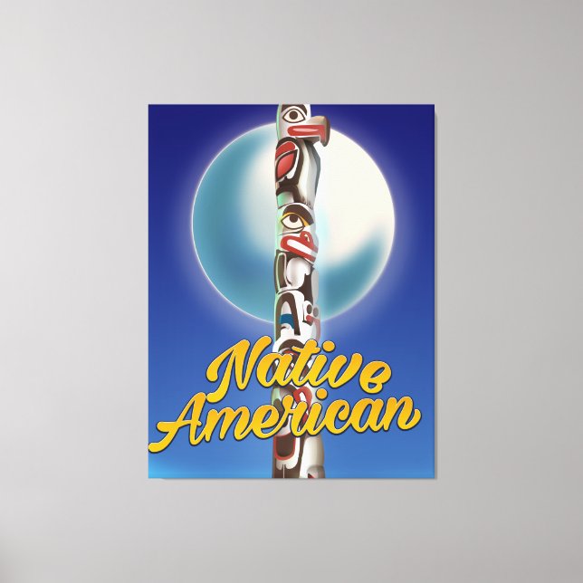 Impressão Em Tela Orgulhoso Nativo Americano (Frente)