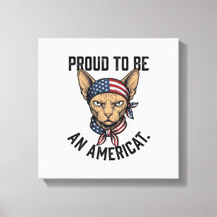 Impressão Em Tela Orgulhoso Por Ser Um Americat Camisa Patriótica De