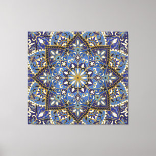 Impressão Em Tela Oriental Floral: Carpete Vintage