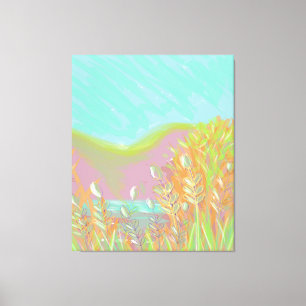 Impressão Em Tela Original Contemporâneo "The Lake" Triptych Trabalh