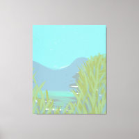 Original Contemporâneo "The Lake" Triptych Trabalh