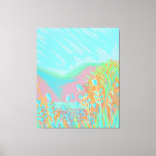 Impressão Em Tela Original Contemporâneo "The Lake" Triptych Trabalh