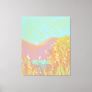 Impressão Em Tela Original Contemporâneo "The Lake" Triptych Trabalh