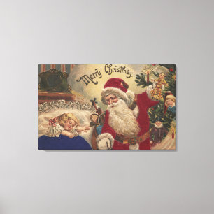 Impressão Em Tela Ornamento de suspensão de GreetingSanta do Natal