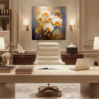 Impressão Em Tela Orquídeas