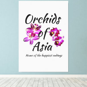 Impressão Em Tela Orquídeas da Ásia