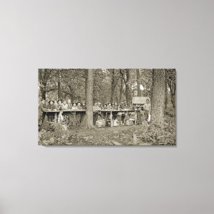 Impressão Em Tela Os anos 20 de acampamento da foto da tropa de