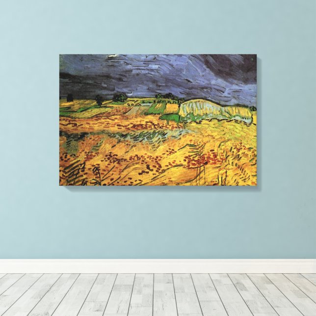 Impressão Em Tela Os Campos de Vincent van Gogh (Insitu(piso de madeira))