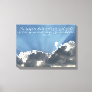 Impressão Em Tela Os céus declaram o cristão do céu da arte do ve