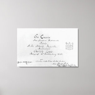 Impressão Em Tela Os concertos de Brandemburgo, 1721