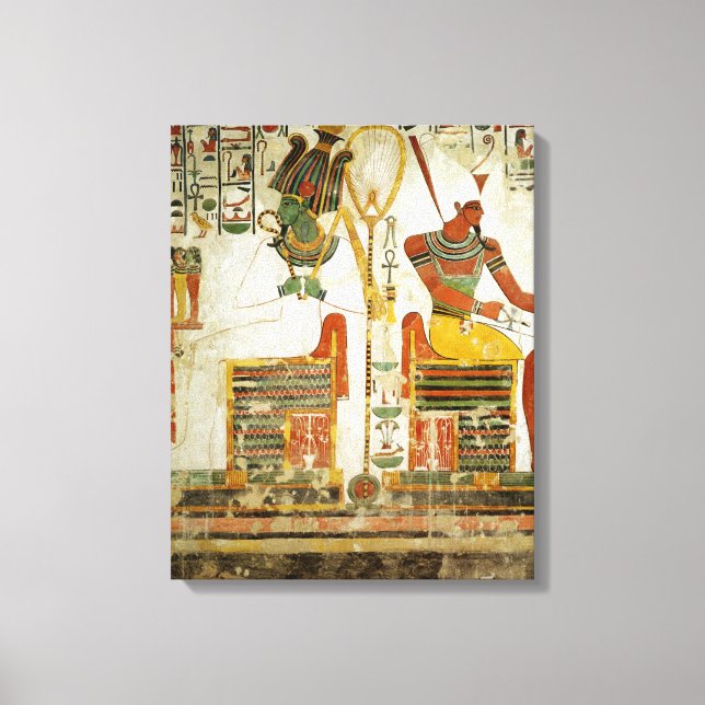 Impressão Em Tela Os deuses Osiris e Atum, de Tumba (Frente)