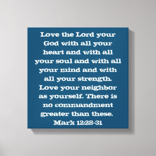 Impressão Em Tela Os Dois Maiores Mandamentos
