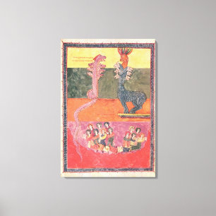 Impressão Em Tela Os Dragões, do Girona Beatus