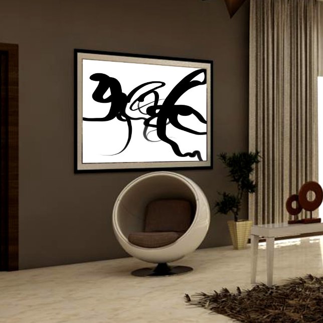 Impressão Em Tela Os drivers: Abstrato preto e branco (Criador carregado)