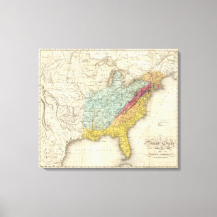 Impressão Em Tela Os Estados Unidos de America do Norte