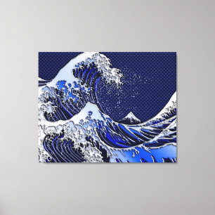Impressão Em Tela Os estilos de fibra de carbono do cromo Hokusai Wa