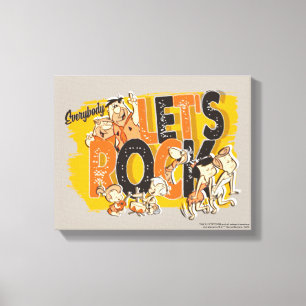 Impressão Em Tela Os Flintstones  Todo mundo Vamos Rock