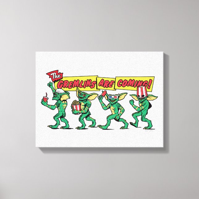 Impressão Em Tela Os Gremlins™ Estão Chegando (Frente)