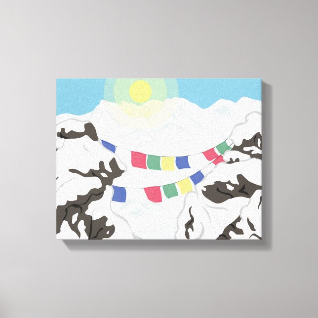 Impressão Em Tela Os Himalaias (Frente)