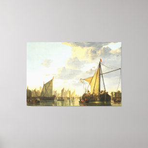 Impressão Em Tela Os Maas em Dordrecht Aelbert Cuyp