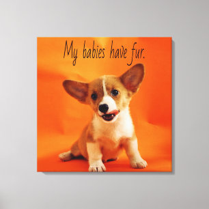 Impressão Em Tela Os meus bebês têm um cão de pele, cachorrinhos fof