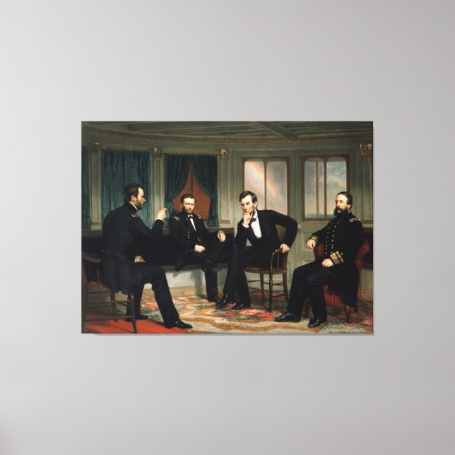 Impressão Em Tela Os pacificadores de George Peter Alexander Healy (Frente)