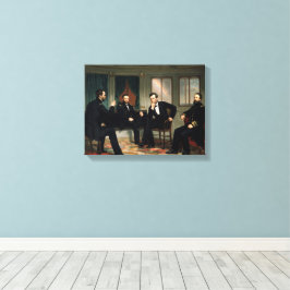 Impressão Em Tela Os Pacificadores Pintura Presidente Lincoln Pequen