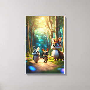 Impressão Em Tela Os Pequenos Passos da Grande Amizade