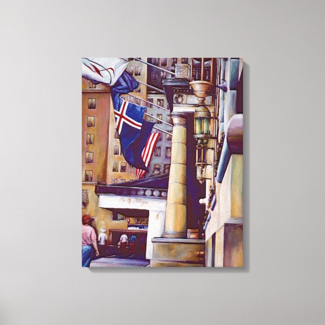 Impressão Em Tela Os Pilares Do Hotel Plaza, Nova Iorque (Frente)