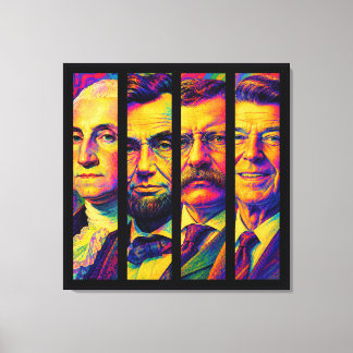 Impressão Em Tela Os Quatro Presidentes
