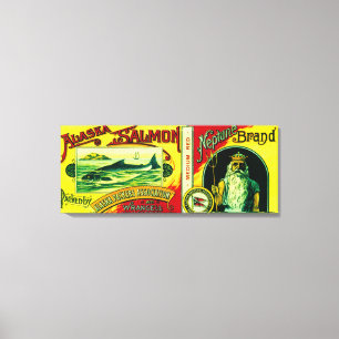 Impressão Em Tela Os salmões de Netuno podem LabelWrangell, AK