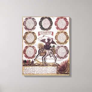 Impressão Em Tela Os Sete Pecados Mortais (gravura)